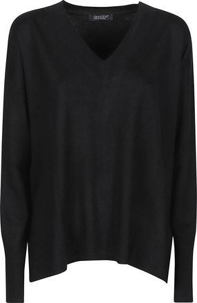 Aragona Asymmetrical Fine Virgin Wool V-Neck Sweater
