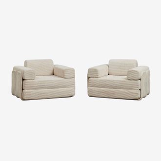 Sklum Pack De 2 Sillones Cama En Pana Envasados Al Vac&iacute;o Paoly Sklum
