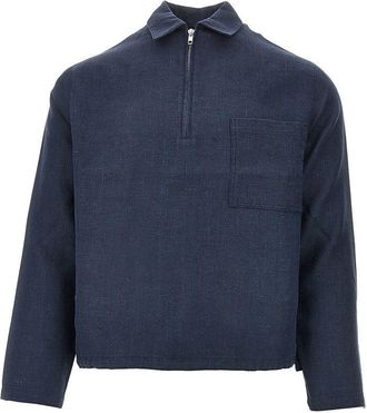 Arte Linen quarter-zip pullover Man XS