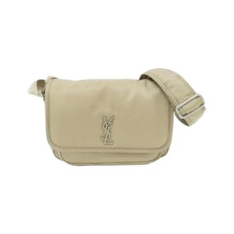 Saint Laurent Pre-owned Niki Nylon Schoudertas - Dames - Pre-owned - Beige - Maat: ONE Size Nylon
