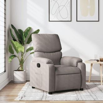 vidaXL Sill&oacute;n Reclinable De Tela Gris Taupe Vidaxl