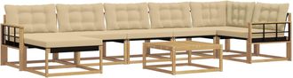 vidaXL Conjunto De Sof&aacute;s De Exterior 8 Uds. Y Beige Vidaxl