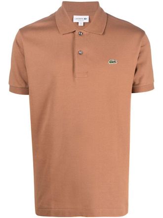 Lacoste logo-patch polo shirt - Brown