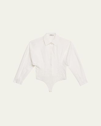 SIMKHAI Cleriys Dolman-Sleeve Bodysuit