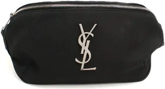 Saint Laurent Black Canvas Sling Bag (Pre-Owned)