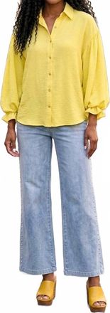 Entro Aria Lemon Breeze Blouse In Yellow