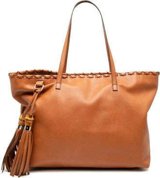 Gucci Borsa tote Peggy in pelle intrecciata 2000-2015 - Marrone