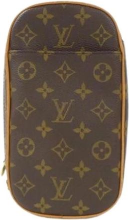 Louis Vuitton Pre-owned Mini Bags, female, Brown, Size: ONE SIZE Pre-owned Monogram Pochette Gange Shoulder Bag