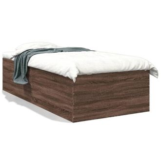 Berkfield Home Bed Frame without Mattress Brown Oak 90x190 cm Single
