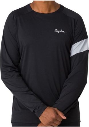 Rapha Trail Long Sleeve Technical T-Shirt Velotrikot für Herren | schwarz