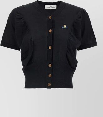 Vivienne Westwood pamela v neck knit short sleeve sweater