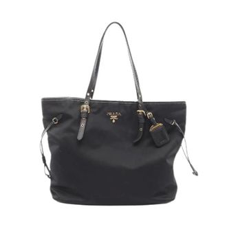 Prada Pre-owned Tote Bags, female, Black, Size: ONE SIZE Pre-owned Tessuto Saffiano 2way tote bag