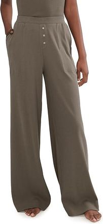 Pact Dream Rib Wide Leg Lounge Pants Womens Clothing Cinder : LG, Cotton/Elastane