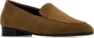The Row Womens Adam Loafer Brown Suede