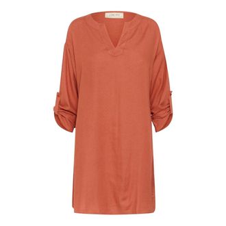 Cream CRVenta Tunic - Dames - Blouses & Shirts - Rood - Maat: XS Linnen