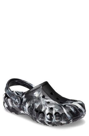 Crocs Gender Inclusive Baya Marbled Clog in Black/White at Nordstrom Rack, Size 6 Womens / 4 Mens