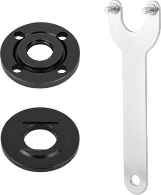 OEM Juego De Herramientas Para Amoladora Angular - Llave Para Tuerca De Brida - Disco De Repuesto - Universal 125 Mm - Metal Fundido - Negro