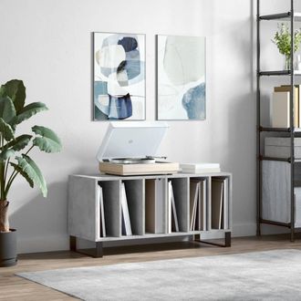 vidaXL Vidaxl - Mueble Discos Madera Contrachapada Gris Hormig&oacute;n 100x38x48 Cm