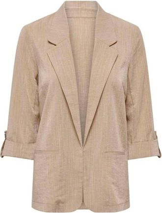 Only Linda Beige Jas - Dames - Blazers - Beige - XS - Polyester - Jassen