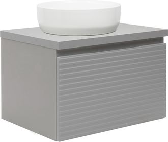 Puma Naturel - Mueble De Ba&ntilde;o Bajo Lavabo Savona 78x43x44,8 Cm, Gris Mate (savona80gmd)