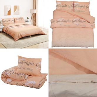 vidaXL Set Copripiumino Rosa 260x240 cm in Cotone - Copripiumino cotone - Set copripiumino