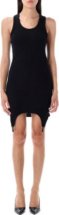 Jean Paul Gaultier Mini Dress Rib Cotton Lingerie Garter