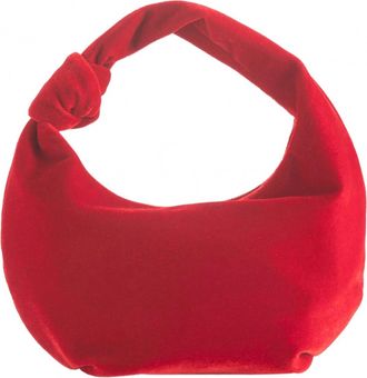 Shiraleah Womens Chrissy Knotted Velvet Bag In Red
