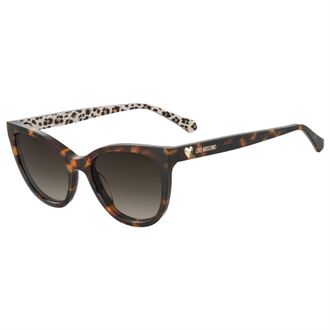 Moschino Womens Accessories Moscsun Cat Eye Sung in Pattern Havana - One Size