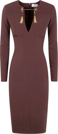 Elisabetta Franchi tassel detail dress - Red