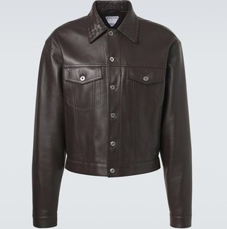 Bottega Veneta Intrecciato leather jacket
