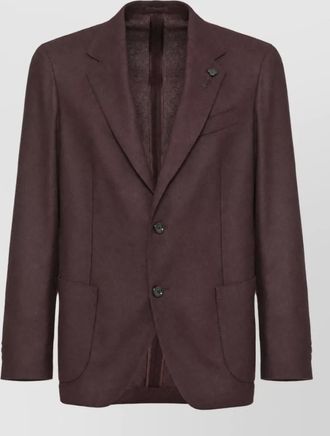 Lardini cashmere blend single-breasted suit jacket