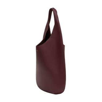 A.P.C. Womens Le Neige Shoulder Bag Burgundy Cowhide
