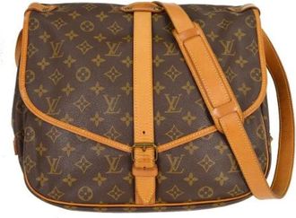 Louis Vuitton Vintage, unisex, Bruin, ONE Size, Pre-owned Canvas Cross Body Bag