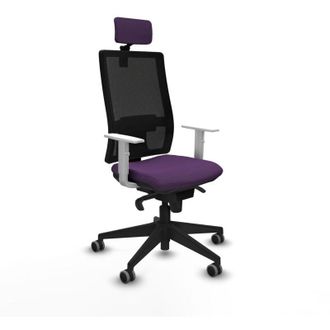 Piqueras y Crespo Sedia Ufficio con Poggiatesta Piqueras y Crespo 4B066G2 Viola