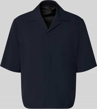 Lindbergh Lindbergh Relaxed Fit Hemdjacke mit Reverskragen in Dunkelblau, Gr&ouml;&szlig;e XXXL