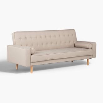 Home Heavenly Sof&aacute; cama clic clac estilo vintage terciopelo beige