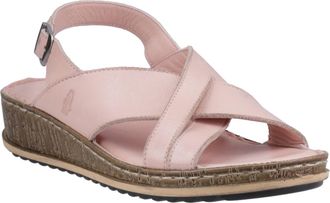Hush Puppies Womens/Ladies Elena Leather Wedge Sandal (Blush) - Size UK 6
