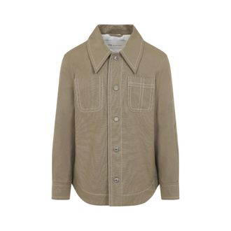 Ami Taupe Shirt Collar Jacket