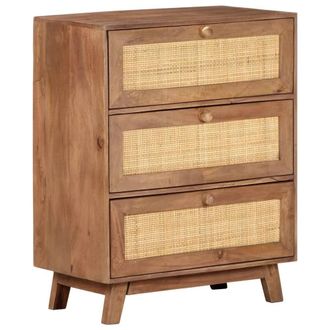 Berkfield Home Sideboard 61x35x76 cm Solid Mango Wood in Brown | Size: 61 x 35 x 76 cm