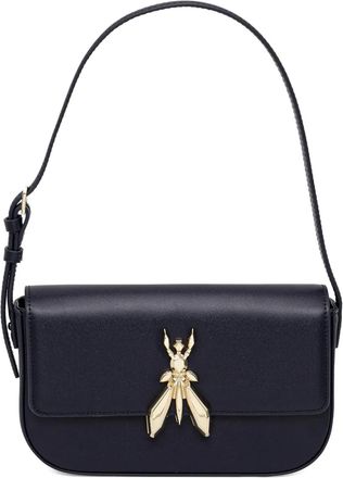 Patrizia Pepe Fly-plaque shoulder bag - women - Calf Leather - One Size - Blue