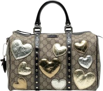 Gucci Pre-owned Handbags, female, Beige, Size: ONE SIZE Pre-owned Vintage Travel Bag