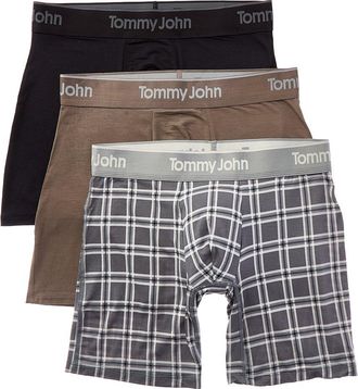 Tommy John Set Of 3 Ultra Soft Flex 6In Boxer Brief