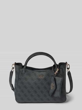 Guess Handtasche mit Label-Applikation Modell BRENTON in Anthrazit, Gr&ouml;&szlig;e 1