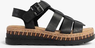 Rieker V7904-00 Womens Sandals Black Leather - Size UK 7.5