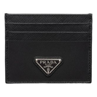 Prada SS26 Re-Nylon and Saffiano Leather Card Holder Black 2MC025-2DMH-F0002