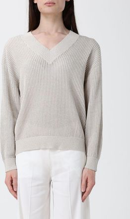 Brunello Cucinelli Maglia a v in cotone e viscosa