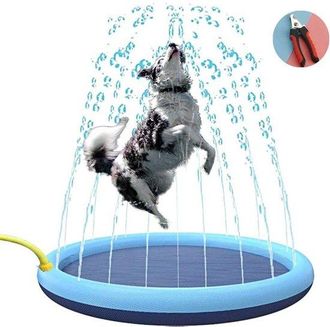 OEM Piscinas Para Perros, Alfombra De Juegos Acu&aacute;ticos Para Exteriores Duradera De 0,50 Mm De Grosor, Juguetes De Jard&iacute;n De Verano, Azul, 170 Cm