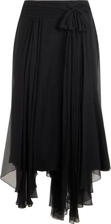 Alberta Ferretti Lange Asymmetrische Rok - Dames - Midirokken - Zwart - S - Rokken