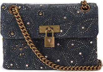 Kurt Geiger Womens Denim Fabric Mini Brixton Bag - Blue