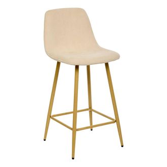 Atmosphera Silla De Bar De Tela Roka Beige Claro L42xd48xh93 Cm - Atmosphera Cr&eacute;ateur DInt&eacute;rieur